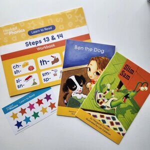 Hooked On Phonics Learn To Read Steps 13 & 14 Workbook Set and Books